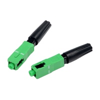 Conector Rápido de Fibra Óptica FAST UPC SC APC, Pre-Pulido, de Ensamblaje Rápido, Reutilizable 04, para PC FTTH, Azul Verde, 1 Año de Garantía