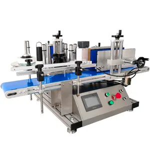 Table Top round small semi automatic labeling machine round square bottle/Labeling Machine for dishwashing drum barrel jar