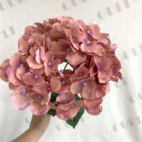 K-0124 Bunga Hydrangea Buatan Grosir, Bunga Hydrangea Tahan Lama, Bunga Hydrangea Sutra Realistis