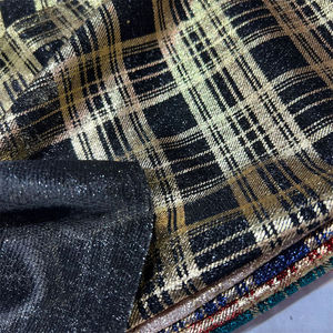 OEM ODM tissu organza léger et durable à carreaux en tricot bronzé pailleté pour vêtements pour robes - Product Image 4