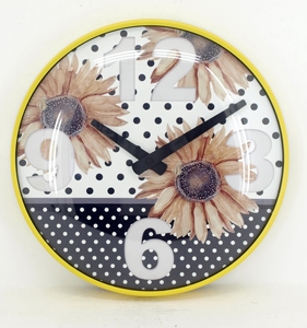 Sunflower Pattern <b>Wall</b> <b>Clock</b> Plastic Home Decoration Battery Operated Quartz Round <b>Clock</b> Modern for Home Decor Gift - Product Image 3