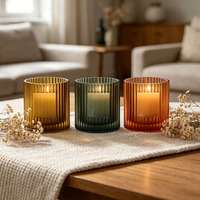 Meilleur prix – Pot à bougie vide de 8 oz et 10 oz, support à bougie votive, pot à bougie de Noël en verre dépoli de luxe avec emballage en boîte