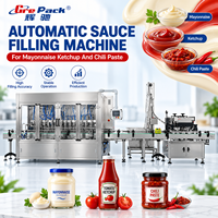 Machine de remplissage automatique à piston servo pour sauces, ketchup, pâte de piment et liquides visqueux en bouteilles et en pots