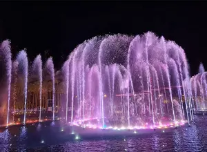 AWS Welt beliebter kundenspezifischer großer Wassersprühbrunnen Programm DMX512 Steuerung musikalischer Brunnen tanzender Brunnen im Freien