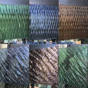 Lámina de Vidrio Templado Texturizado de 10 mm, Corrugado, Acanalado, con Bajo Contenido de <span class=keywords><strong>Hierro</strong></span>, Decorativo, Fundido en Horno, para Baño - Product Image 6