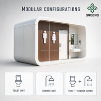 Toilettes portables modernes en panneaux sandwich robustes, écologiques, durables, faciles à installer, pour parcs, appartements, immeubles de bureaux