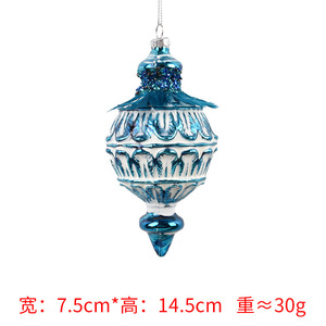 Vrolijke Kerst Eco-vriendelijke Handgemaakte Glazen Handgeschilderde Huisvormige Heteluchtballon Globe Regenboogkleurige Hangende Kerstman - Product Image 6