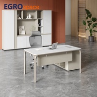 EGROspace Meubles haut de gamme personnalisés, table de direction élégante en forme de L, bureau de directeur, bureau de gestionnaire
