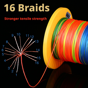 สายเบ็ดตกปลาแบบถัก PE 16 เส้น 100 เมตร สำหรับตกปลาทะเล แม่น้ำ และปลาใหญ่ - Product Image 5