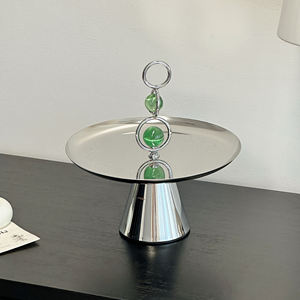 En gros Personnalisé De Luxe <span class=keywords><strong>Argent</strong></span> Miroir Plateau En Acier Inoxydable Hôtel Plateau De Service pour Dessert Au Chocolat Caractéristique <span class=keywords><strong>D</strong></span>écorative - Product Image 2