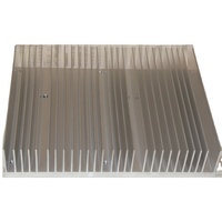 Dissipateur thermique en aluminium à ailettes rectangulaires de 100 W, longueur 200 * 120 mm et hauteur 40 mm, anodisation noire, barre LED de 200 mm