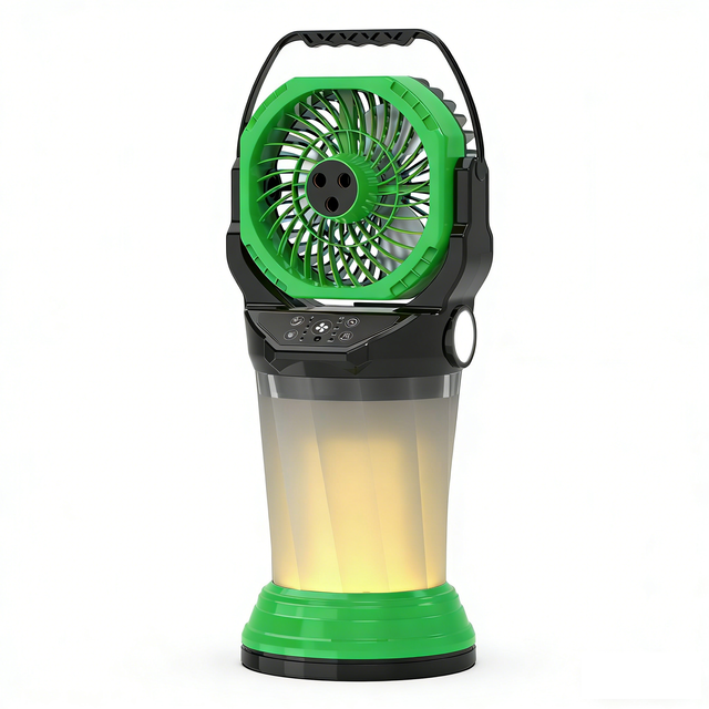 LED Light Spray Fan Water Tank Multi Angle Oscillation Rechargeable Cooler