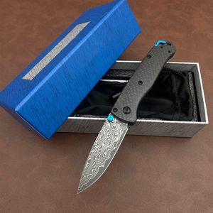 Cuchillo Plegable con Mango de Fibra de Carbono, Hoja de Damasco, Cuchillo Táctico de Supervivencia para Camping BM533 - Product Image 5