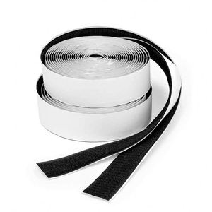Rouleau de bande auto-adhésive en nylon 100% avec crochets et boucles, tissus en nylon, attaches adhésives Velcro, bande de fixation adhésive forte, Velcro - Product Image 2