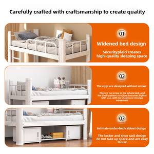 Modern Quality Double Decker Bunk Bed Durable <strong>Metal</strong> for Adults for Bedroom Apartment Villa-Factory Direct for School Dormitory - Product Image 3