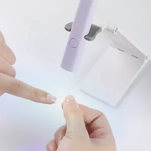 2 In 1 Mini Draagbare Uv-Led-Lamp Voor Nagels Draagbare Oplaadbare Nageldroger Voor Het Uitharden Van Gellak Met Opvouwbare Basis