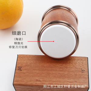 เครื่องลับมีดทรงกระบอกสองด้าน เซรามิก ไดมอนด์ โรลเลอร์ แบบใช้มือ หลายขนาดเม็ดทราย สำหรับครัวตะวันตก - Product Image 2