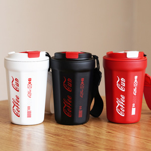 400ml double paroi isolée avec corde portable Ins <span class=keywords><strong>Amazon</strong></span> hot type 2025 Fresh Hot Selling 304 tasse de voyage à café en acier inoxydable - Product Image 2