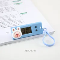 Jam elektronik Mini portabel kartun lucu Modern Quartz Punch-In Timer untuk siswa kelas ujian jadwal jam gantung kecil