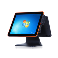 Sistema de punto de venta de pantalla táctil para restaurante, sistema Pos de mesa de 15 pulgadas, rotación de 360 grados, 2 ° cliente