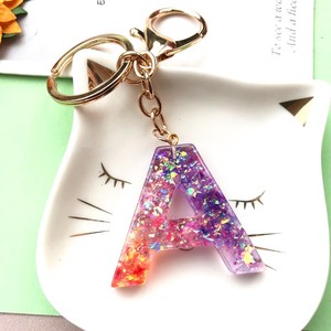 <span class=keywords><strong>Porte</strong></span>-clés en acrylique <span class=keywords><strong>lettre</strong></span> initiale anglaise 26 mots anglais <span class=keywords><strong>porte</strong></span>-clés en résine à paillettes lettres sac à main charmes pour femme - Product Image 2
