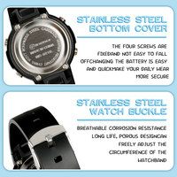 Montre de sport numérique pour enfants Mingrui, étanche 3ATM, lumineuse, alarme, chronographe, mouvement japonais, OEM
