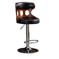 Chaise haute pivotante de comptoir en cuir synthétique de luxe moderne pour usage commercial dans les bars, cuisines, restaurants