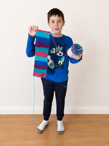 DIY Tie <b>Dye</b> Knitting Kit with Multicolor Yarn and Step by Step Pattern for Complete Beginner Scarf Knitting Kit - Product Image 5