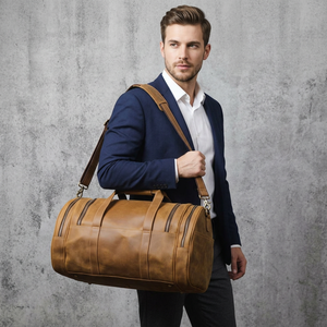 Bolsa de Viaje de Cuero Genuino al por Mayor, Estilo Vintage, Ligera, Duradera, con Cierre, Gran Capacidad 76-120L+, Personalizable - Product Image 1