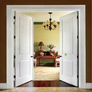 Smooth Surface Pre Hung Primer Finishing Interior Moulded 2 Panel Door HDF Moulded hollow primed Door