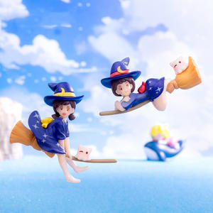 ミニチュア水中エクスプローラーダイバーフィギュアクジラ海シーンモデルほうき魔女おもちゃ水槽プラスチック工芸品オーナメント - Product Image 2