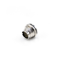 Connecteur M16-J09-24 étanche IP65 avec corps métallique fileté pour soudure, prise de couplage à pénétration murale M16