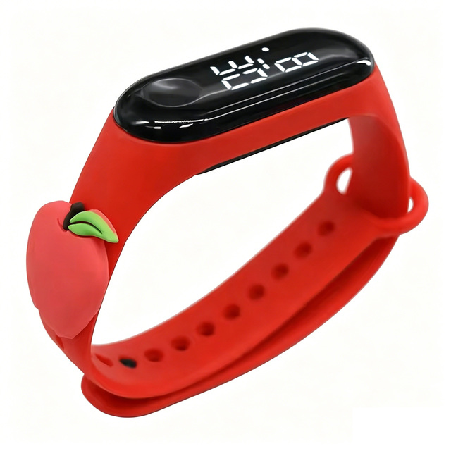 Candy-Color LED Display Sport Watch Luxury Square Case Plastic Silicone Strap Unisex Birthday Gift Cartoon