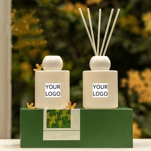 LunaLith Diffusore di Fragranze in Vetro con Logo Personalizzato e Bastoncini Bianchi, Deodorante Naturale <span class=keywords><strong>per</strong></span> Ambienti - Product Image 3