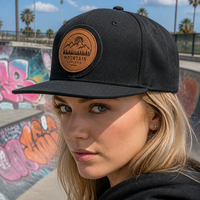 Casquette Snapback à Velcro Interchangeable Personnalisable, Visière Plate, Style Hip-Hop, Logo Détachable, OEM ODM, Usage Quotidien, Urbain, Sports de Plein Air