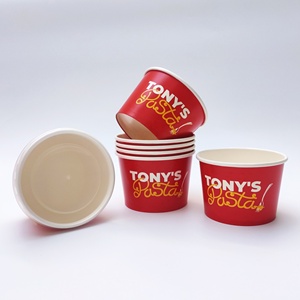 Disposable Waterproof Double PE Coating Take Away Kraft Paper Hot Soup Cup 780 ml