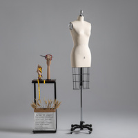 Stoff-Schneiderpuppe, verstellbare, kopflose Steh-Schneiderpuppe mit Käfig, weibliche Schneiderpuppe für Damenmode