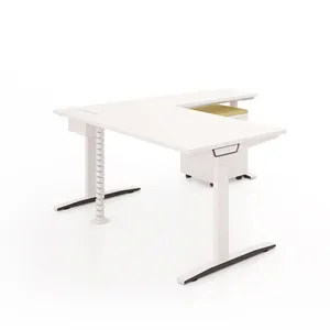 Mobilier de bureau ergonomique en forme de L, support de bureau, Table électrique réglable en hauteur, bureau debout