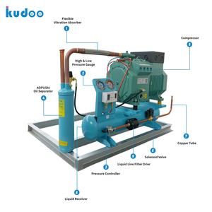 Compresor Bitzer 4FES 4 <span class=keywords><strong>4Y</strong></span> 4FES 5Y para Equipos de Refrigeración ℃   Unidad de Condensación Preensamblada para Cámaras Frigoríficas de Aves y Pollos - Product Image 6