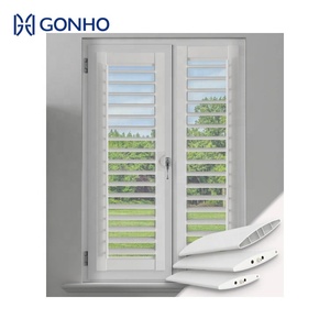 GONHO Fenêtre à persiennes motorisée en aluminium résistante aux ouragans Bon prix <span class=keywords><strong>Volets</strong></span> en aluminium à persiennes Fenêtre avec stores - Product Image 3