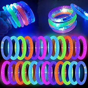 Colorful Medium <b>Light</b> up <b>DMX</b> Glow Remote <b>Controlled</b> Sound Activated LED Bracelet with ABS+Silicone for April Fool's Day - Product Image 1