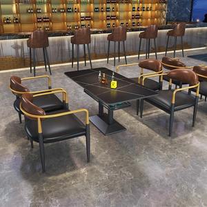 Ensemble de meubles de restaurant américain rétro des années 1950 <span class=keywords><strong>canapé</strong></span> en demi-cercle table de stand en bois incurvé avec chaises pour restaurant - Product Image 5