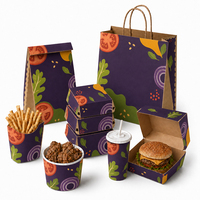 Emballage pour la livraison de restauration rapide, boîtes à hamburgers, boîtes à sandwichs, personnalisation du logo, emballage