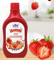 Vente directe usine : Sauce saveur fraise 680ml Anran, ingrédient sucré non laitier pour pâtisserie, confiserie, garniture et bubble tea