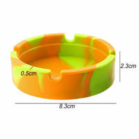 Cendrier en silicone circulaire et carré, résistant aux hautes températures, personnalisable avec logo, neuf couleurs, design créatif et original, pour articles ménagers