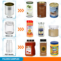 Machine de remplissage automatique 300g à tête unique pour bouteilles en verre, bouteilles PET, pots, assaisonnements, poudres d'épices, cumin, poudre de piment