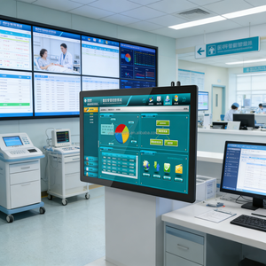 Monitor industrial todo en uno con pantalla táctil de 32 pulgadas, sistema Windows, montaje en pared, completamente cerrado y con wifi. - Product Image 1