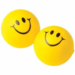 صفراء smiley ، كرة ضغط ترويجية ، PU foam Smiley Face