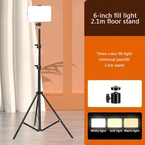 Luz LED Súper Brillante de 6 y 11 Pulgadas con Soporte, Panel Plano, Luz de Relleno Tricolor para Fotografía en Vivo, para Selfie Sticks - Product Image 3