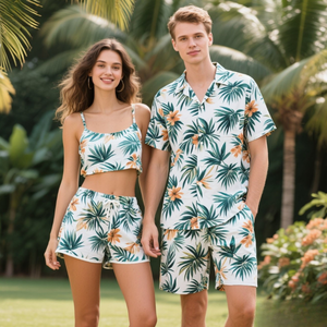 <strong>Men's</strong> Custom Print Hawaiian <strong>Shirt</strong> and Beach Shorts <strong>Set</strong> Breathable Pattern Printed Summer Party Casual Outfit <strong>Shirts</strong> Hawaii <strong>Set</strong> - Product Image 3